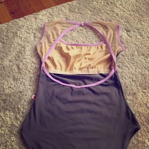 Yumiko Leotard Lauren mesh mauve